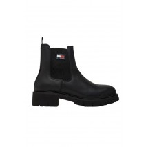 TOMMY JEANS CHELSEA LEATHER BOOT ΜΠΟΤΑΚΙ ΓΥΝΑΙΚΕΙΟ BLACK