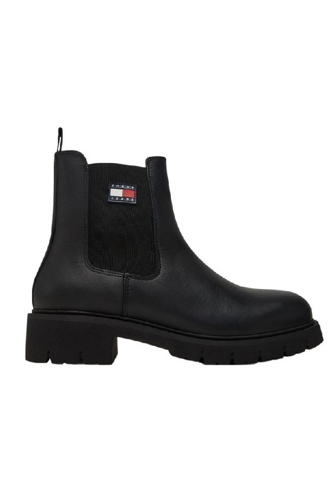TOMMY JEANS CHELSEA LEATHER BOOT ΜΠΟΤΑΚΙ ΓΥΝΑΙΚΕΙΟ BLACK