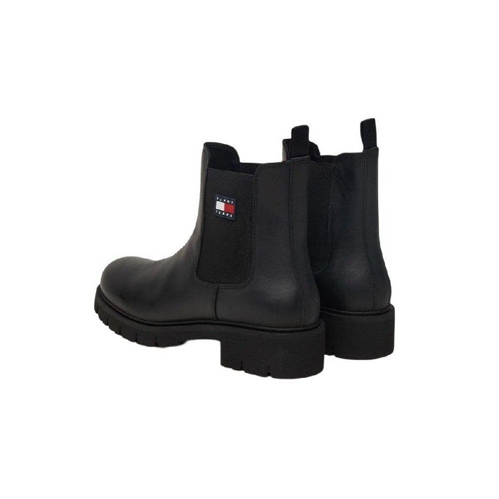TOMMY JEANS CHELSEA LEATHER BOOT ΜΠΟΤΑΚΙ ΓΥΝΑΙΚΕΙΟ BLACK