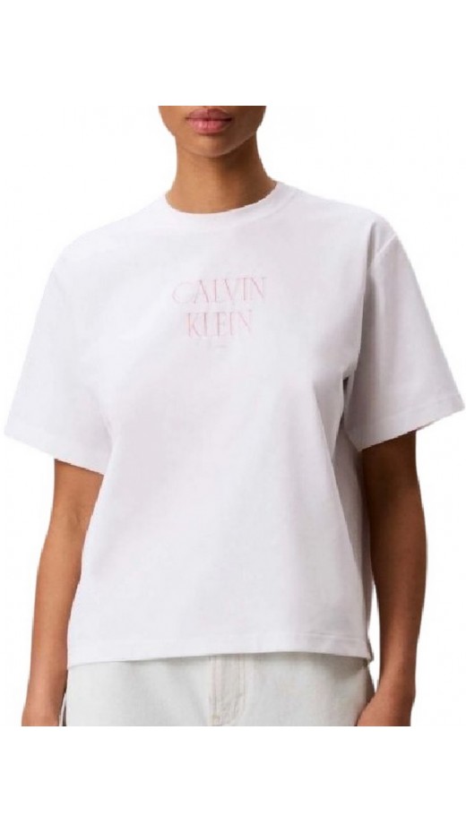 CALVIN KLEIN JEANS CROP BOXY COOLING JERSEY BEAC ΜΠΛΟΥΖΑ ΓΥΝΑΙΚΕΙΑ WHITE