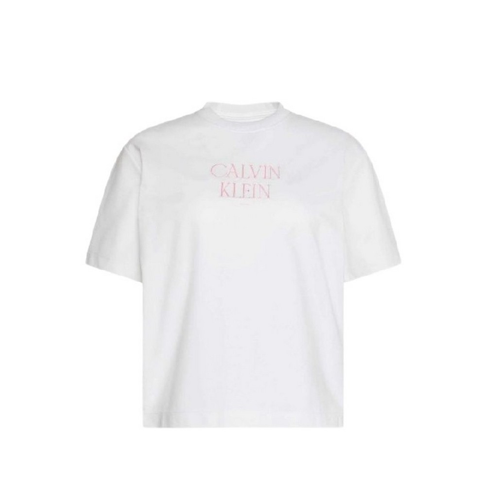 CALVIN KLEIN JEANS CROP BOXY COOLING JERSEY BEAC ΜΠΛΟΥΖΑ ΓΥΝΑΙΚΕΙΑ WHITE