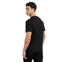 GUESS SS CN SHINY GEL TRIANGLE TEE T-SHIRT ΑΝΔΡΙΚΟ BLACK