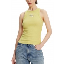 CALVIN KLEIN JEANS MONOLOGO RIB TANK TOP ΤΟΠ ΓΥΝΑΙΚΕΙΟ LIME