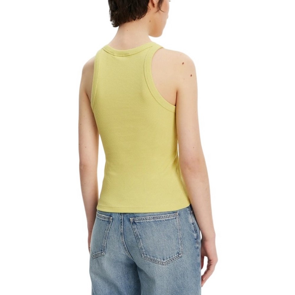 CALVIN KLEIN JEANS MONOLOGO RIB TANK TOP ΤΟΠ ΓΥΝΑΙΚΕΙΟ LIME