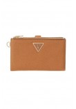 GUESS LAUREL II SLG DBL ZIP ORGNZR ΠΟΡΤΟΦΟΛΙ ΓΥΝΑΙΚΕΙΟ COGNAC