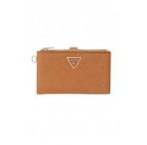 GUESS LAUREL II SLG DBL ZIP ORGNZR ΠΟΡΤΟΦΟΛΙ ΓΥΝΑΙΚΕΙΟ COGNAC