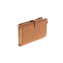 GUESS LAUREL II SLG DBL ZIP ORGNZR ΠΟΡΤΟΦΟΛΙ ΓΥΝΑΙΚΕΙΟ COGNAC