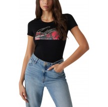 GUESS SS CN ROSES PRINT T-SHIRT ΜΠΛΟΥΖΑ ΓΥΝΑΙΚΕΙΑ BLACK