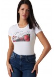 GUESS SS CN ROSES PRINT T-SHIRT ΜΠΛΟΥΖΑ ΓΥΝΑΙΚΕΙΑ WHITE