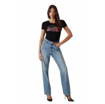 GUESS SS CN ROSES PRINT T-SHIRT ΜΠΛΟΥΖΑ ΓΥΝΑΙΚΕΙΑ BLACK