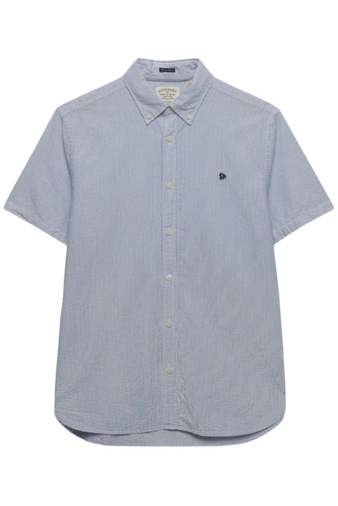 SUPERDRY D4 STUD CLASSIC SEERSUCKER SHIRT ΠΟΥΚΑΜΙΣΟ ΑΝΔΡΙΚΟ CIEL