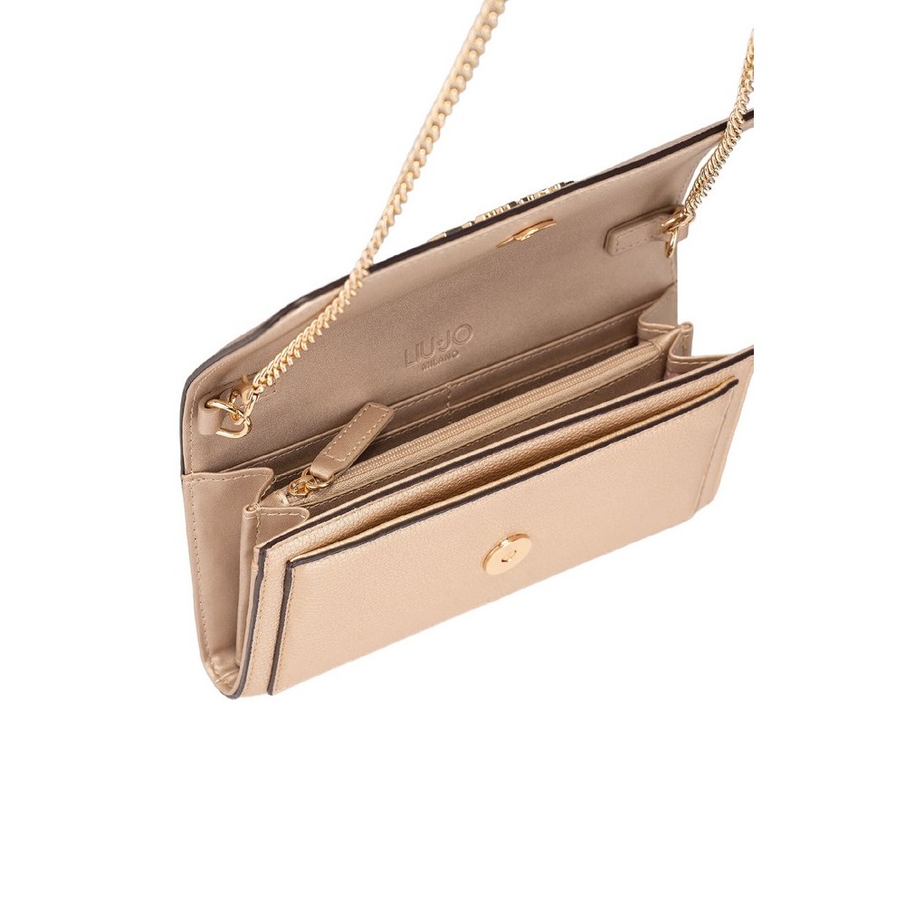 LIU JO CALIWEN MIN OF 2 ECS XL BIFOLD AF5191E0058 ΤΣΑΝΤΑ ΓΥΝΑΙΚΕΙΑ GOLD