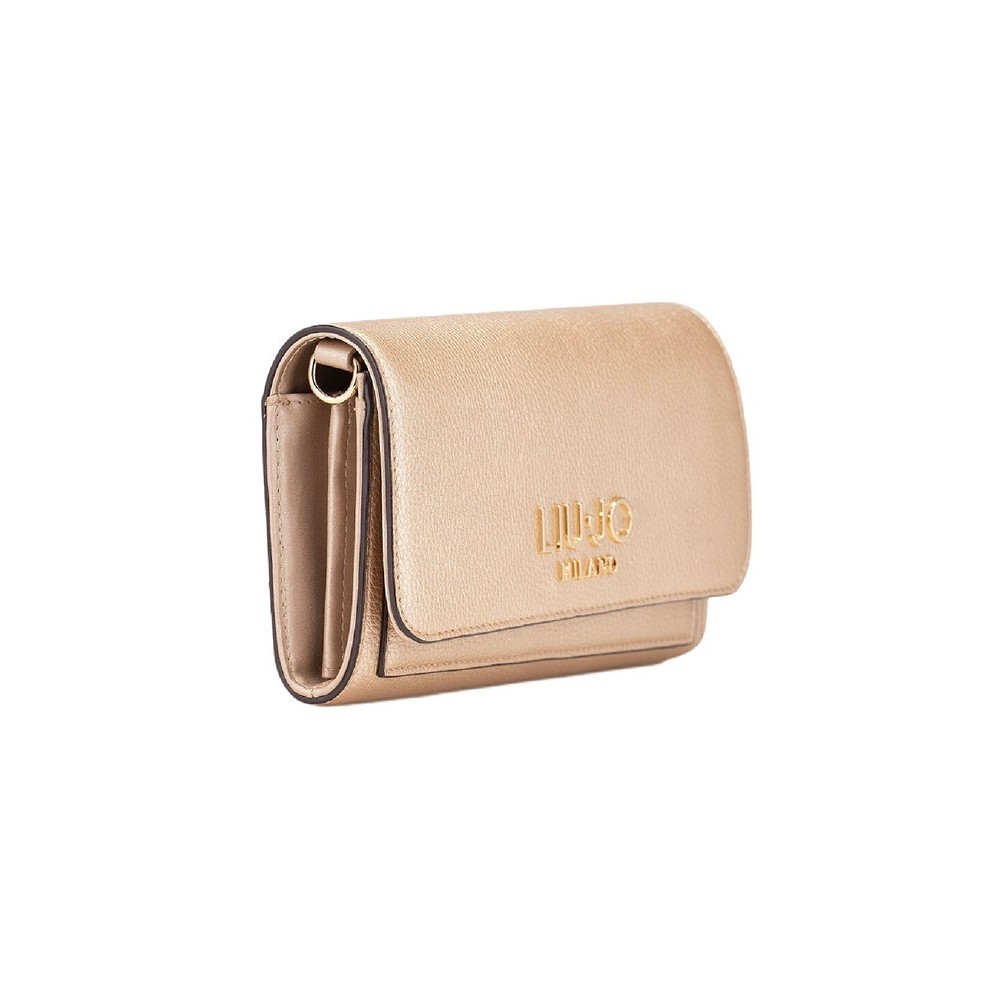 LIU JO CALIWEN MIN OF 2 ECS XL BIFOLD AF5191E0058 ΤΣΑΝΤΑ ΓΥΝΑΙΚΕΙΑ GOLD