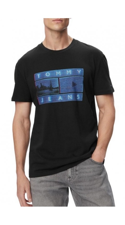 TOMMY JEANS  REG PHOTO FLAG T-SHIRT ΜΠΛΟΥΖΑ ΑΝΔΡΙΚΗ BLACK
