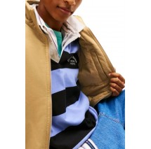 TOMMY JEANS COTTON TWILL PADDED JACKET ΜΠΟΥΦΑΝ ΑΝΔΡΙΚΟ SAND