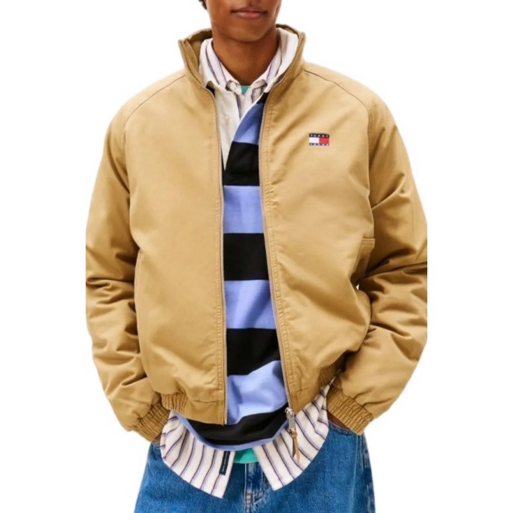 TOMMY JEANS COTTON TWILL PADDED JACKET ΜΠΟΥΦΑΝ ΑΝΔΡΙΚΟ SAND