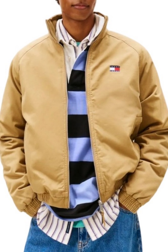 TOMMY JEANS COTTON TWILL PADDED JACKET ΜΠΟΥΦΑΝ ΑΝΔΡΙΚΟ SAND