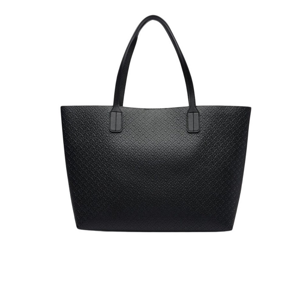 TOMMY HILFIGER ICON TOTE MONO ΤΣΑΝΤΑ ΓΥΝΑΙΚΕΙΑ BLACK