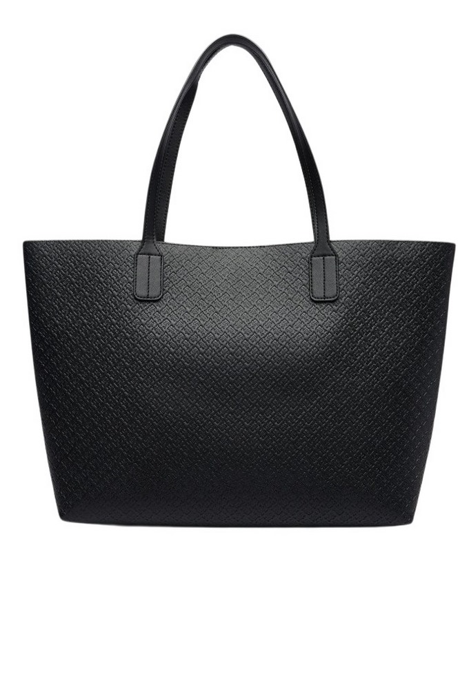 TOMMY HILFIGER ICON TOTE MONO ΤΣΑΝΤΑ ΓΥΝΑΙΚΕΙΑ BLACK