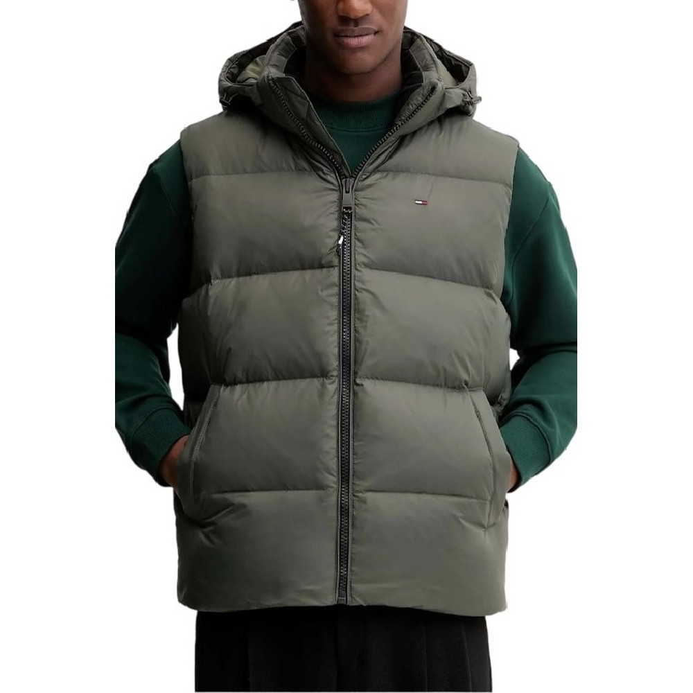 TOMMY JEANS ESSENTIAL DOWN VEST EXT ΓΙΛΕΚΟ ΜΠΟΥΦΑΝ ΑΝΔΡΙΚΟ GREEN