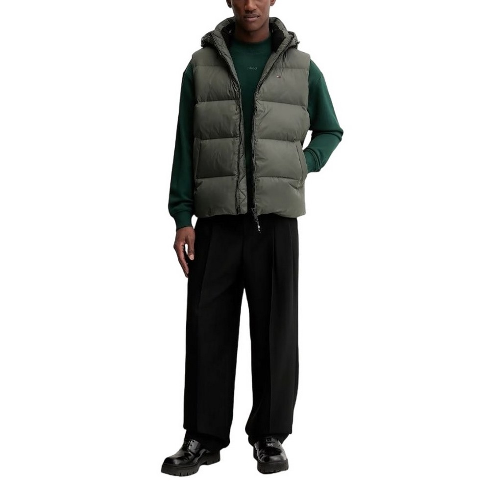 TOMMY JEANS ESSENTIAL DOWN VEST EXT ΓΙΛΕΚΟ ΜΠΟΥΦΑΝ ΑΝΔΡΙΚΟ GREEN