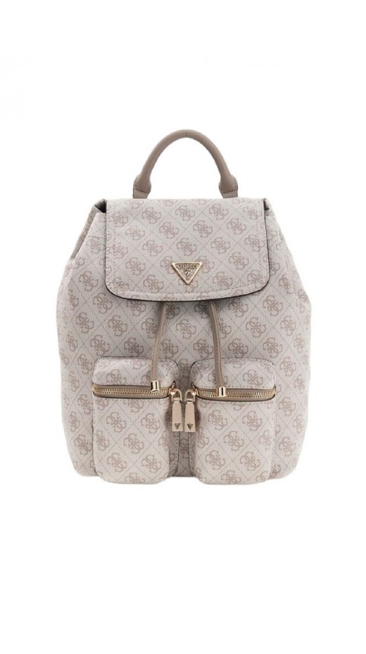 GUESS MANHATTAN II FLAP BACKPACK ΤΣΑΝΤΑ ΓΥΝΑΙΚΕΙΑ TAUPE