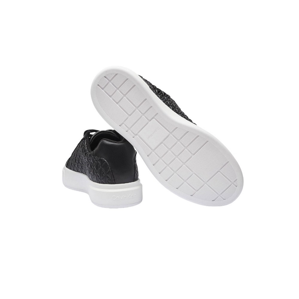 CALVIN KLEIN JEANS BASKET LACE UP LTH AOP ΠΑΠΟΥΤΣΙ ΓΥΝΑΙΚΕΙΟ BLACK