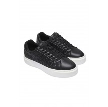 CALVIN KLEIN JEANS BASKET LACE UP LTH AOP ΠΑΠΟΥΤΣΙ ΓΥΝΑΙΚΕΙΟ BLACK