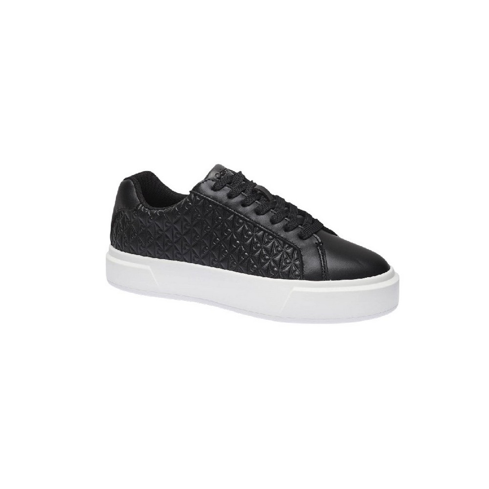 CALVIN KLEIN JEANS BASKET LACE UP LTH AOP ΠΑΠΟΥΤΣΙ ΓΥΝΑΙΚΕΙΟ BLACK