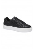 CALVIN KLEIN JEANS BASKET LACE UP LTH AOP ΠΑΠΟΥΤΣΙ ΓΥΝΑΙΚΕΙΟ BLACK