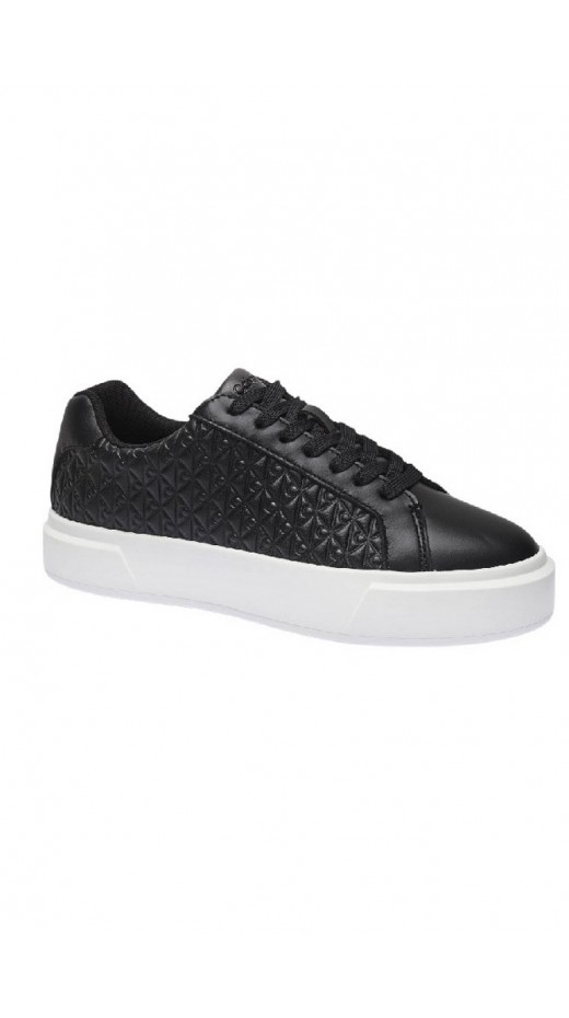 CALVIN KLEIN JEANS BASKET LACE UP LTH AOP ΠΑΠΟΥΤΣΙ ΓΥΝΑΙΚΕΙΟ BLACK