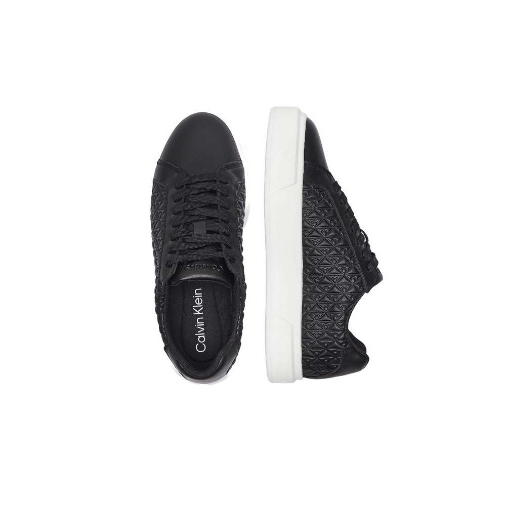 CALVIN KLEIN JEANS BASKET LACE UP LTH AOP ΠΑΠΟΥΤΣΙ ΓΥΝΑΙΚΕΙΟ BLACK