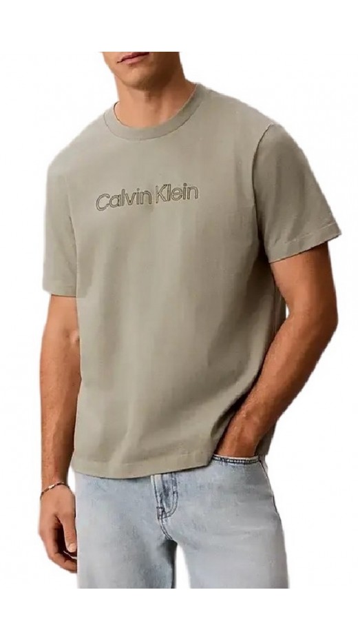 CALVIN KLEIN JEANS 20s EU SPW HD SHIN STNDRD GRA T-SHIRT ΜΠΛΟΥΖΑ ΑΝΔΡΙΚΗ KHAKI