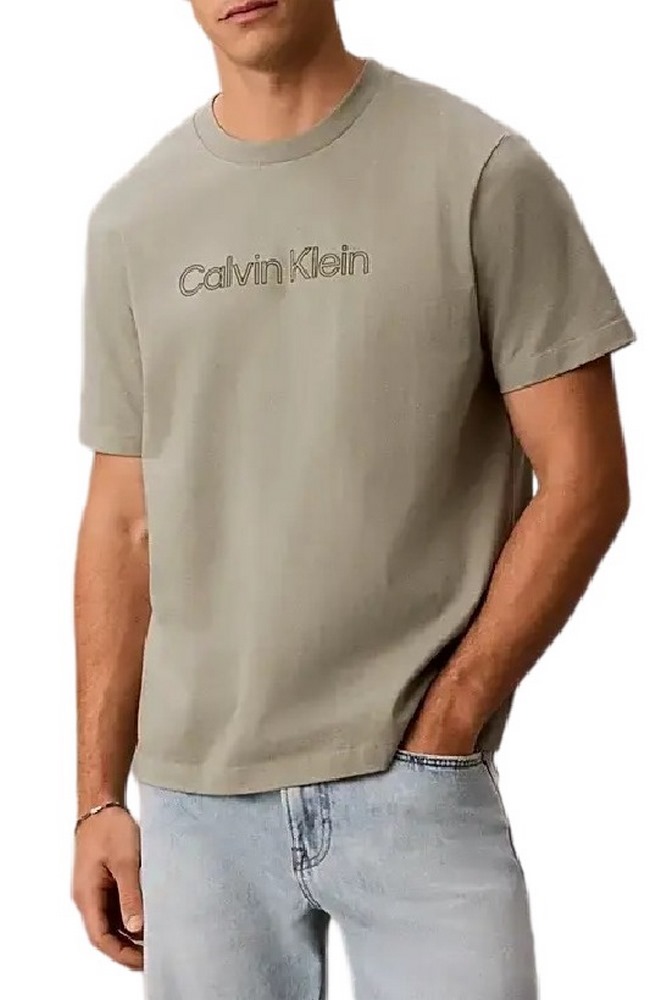 CALVIN KLEIN JEANS 20s EU SPW HD SHIN STNDRD GRA T-SHIRT ΜΠΛΟΥΖΑ ΑΝΔΡΙΚΗ KHAKI