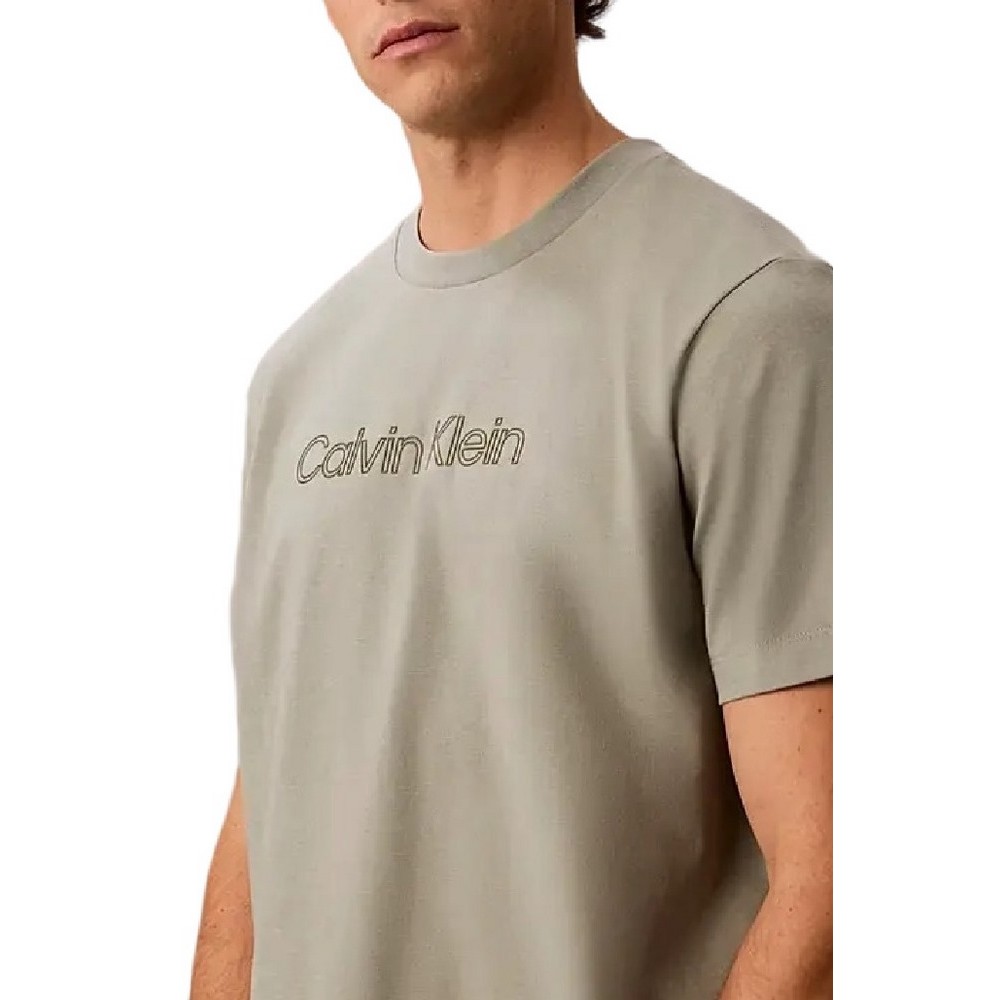 CALVIN KLEIN JEANS 20s EU SPW HD SHIN STNDRD GRA T-SHIRT ΜΠΛΟΥΖΑ ΑΝΔΡΙΚΗ KHAKI