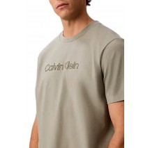 CALVIN KLEIN JEANS 20s EU SPW HD SHIN STNDRD GRA T-SHIRT ΜΠΛΟΥΖΑ ΑΝΔΡΙΚΗ KHAKI