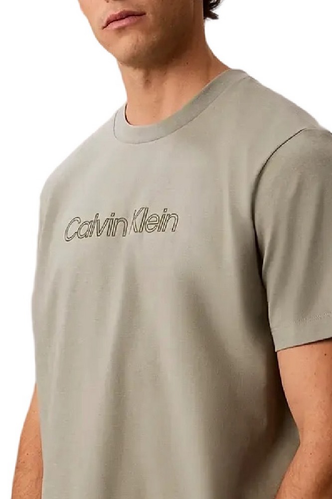 CALVIN KLEIN JEANS 20s EU SPW HD SHIN STNDRD GRA T-SHIRT ΜΠΛΟΥΖΑ ΑΝΔΡΙΚΗ KHAKI