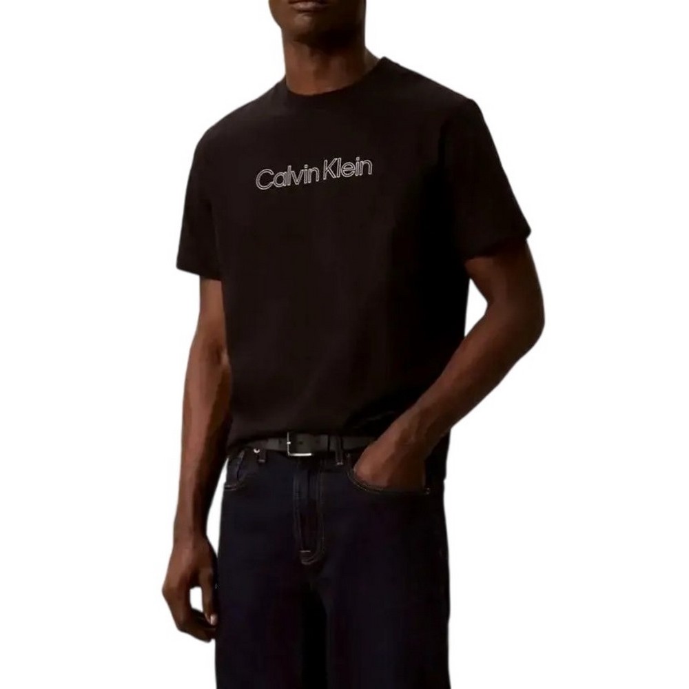 CALVIN KLEIN JEANS 20s EU SPW HD SHIN STNDRD GRA T-SHIRT ΜΠΛΟΥΖΑ ΑΝΔΡΙΚΗ BLACK
