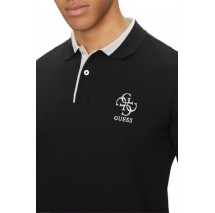 GUESS LYLE SS POLO T-SHIRT ΜΠΛΟΥΖΑ ΑΝΔΡΙΚΗ BLACK