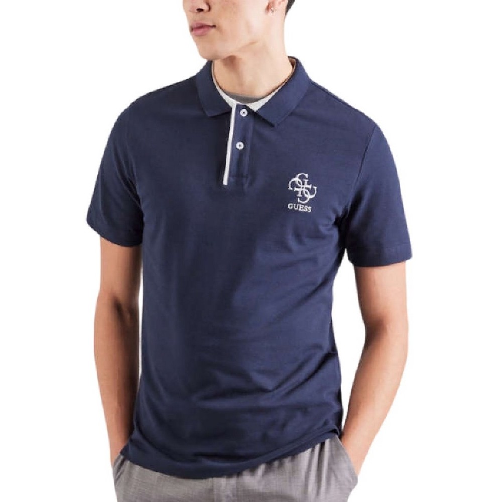 GUESS LYLE SS POLO T-SHIRT ΜΠΛΟΥΖΑ ΑΝΔΡΙΚΗ NAVY