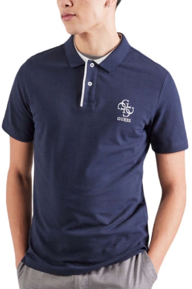 GUESS LYLE SS POLO T-SHIRT ΜΠΛΟΥΖΑ ΑΝΔΡΙΚΗ NAVY