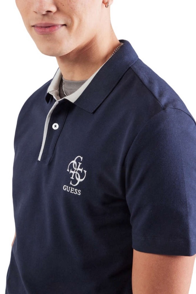 GUESS LYLE SS POLO T-SHIRT ΜΠΛΟΥΖΑ ΑΝΔΡΙΚΗ NAVY