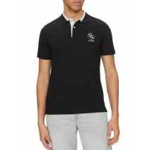 GUESS LYLE SS POLO T-SHIRT ΜΠΛΟΥΖΑ ΑΝΔΡΙΚΗ BLACK