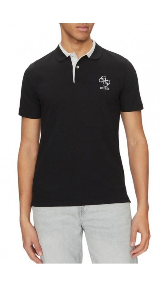 GUESS LYLE SS POLO T-SHIRT ΜΠΛΟΥΖΑ ΑΝΔΡΙΚΗ BLACK