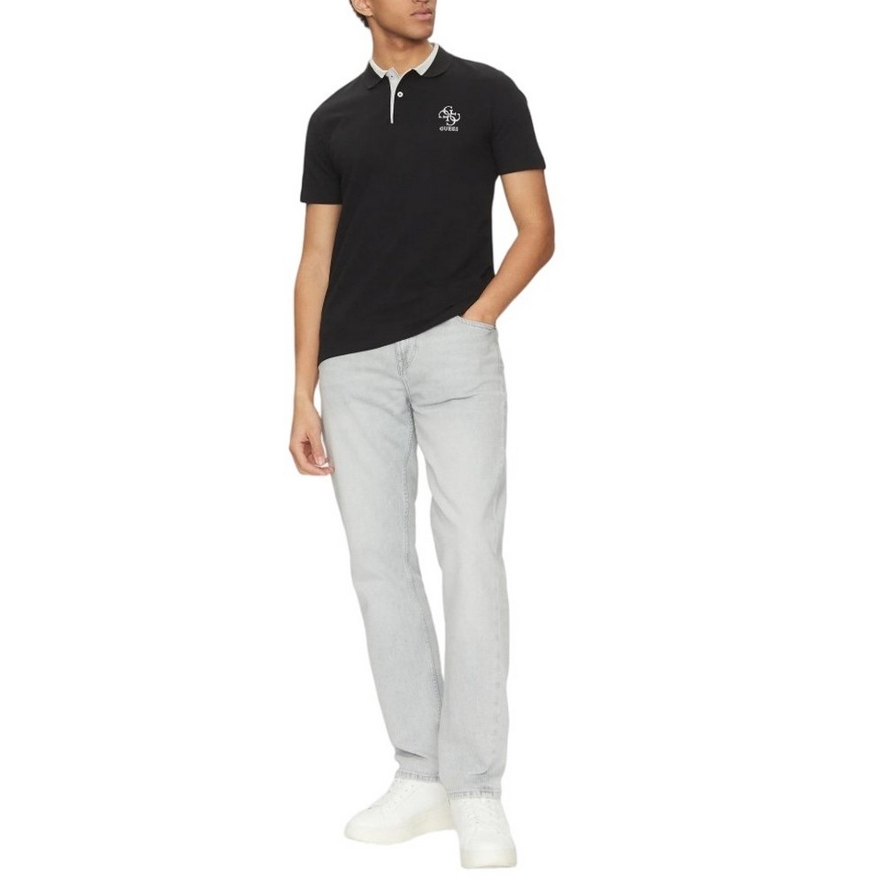 GUESS LYLE SS POLO T-SHIRT ΜΠΛΟΥΖΑ ΑΝΔΡΙΚΗ BLACK