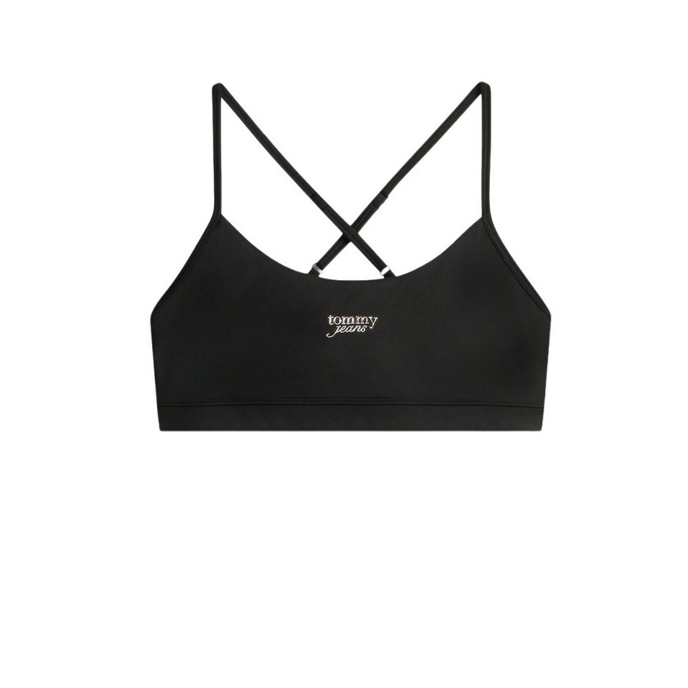 TOMMY JEANS SP CRP SILVER SCRIPT BRA ΤΟΠ ΓΥΝΑΙΚΕΙΟ BLACK