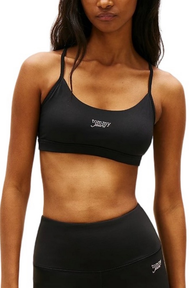 TOMMY JEANS SP CRP SILVER SCRIPT BRA ΤΟΠ ΓΥΝΑΙΚΕΙΟ BLACK