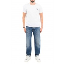 U.S.POLO BREN 000272 CHL4 TSHIRT SS T-SHIRT ΜΠΛΟΥΖΑ ΑΝΔΡΙΚΗ WHITE