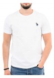 U.S.POLO BREN 000272 CHL4 TSHIRT SS T-SHIRT ΜΠΛΟΥΖΑ ΑΝΔΡΙΚΗ WHITE