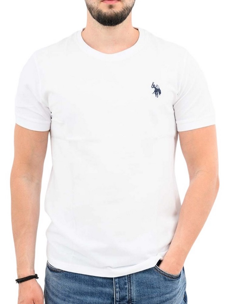 U.S.POLO BREN 000272 CHL4 TSHIRT SS T-SHIRT ΜΠΛΟΥΖΑ ΑΝΔΡΙΚΗ WHITE
